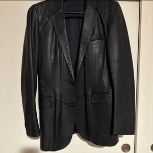 HUGO BOSS LEATHER JACKET NWOT
